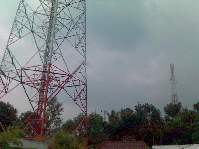 3 towers, big one's is tvOne, medium is Telkomsel, and small near tvOne is XL.